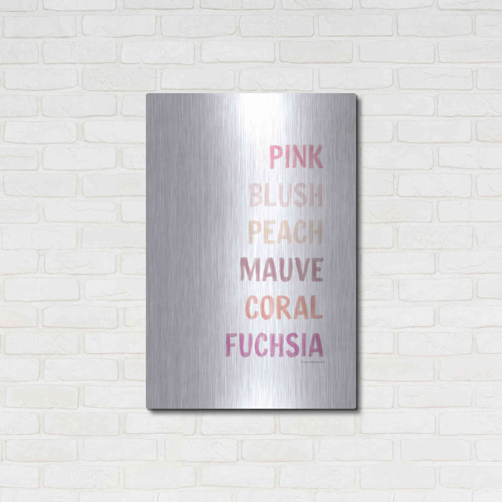 Luxe Metal Art 'Makeup Colors    ' by Lady Louise Designs, Metal Wall Art,24x36