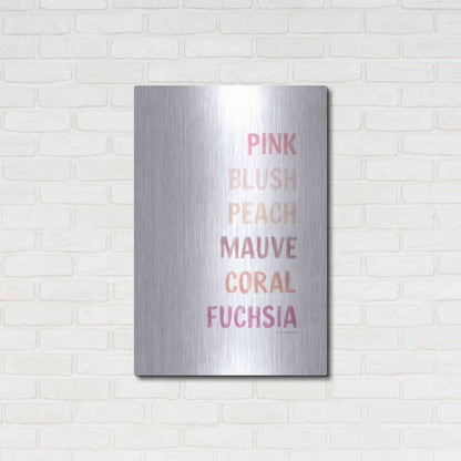 Luxe Metal Art 'Makeup Colors    ' by Lady Louise Designs, Metal Wall Art,24x36