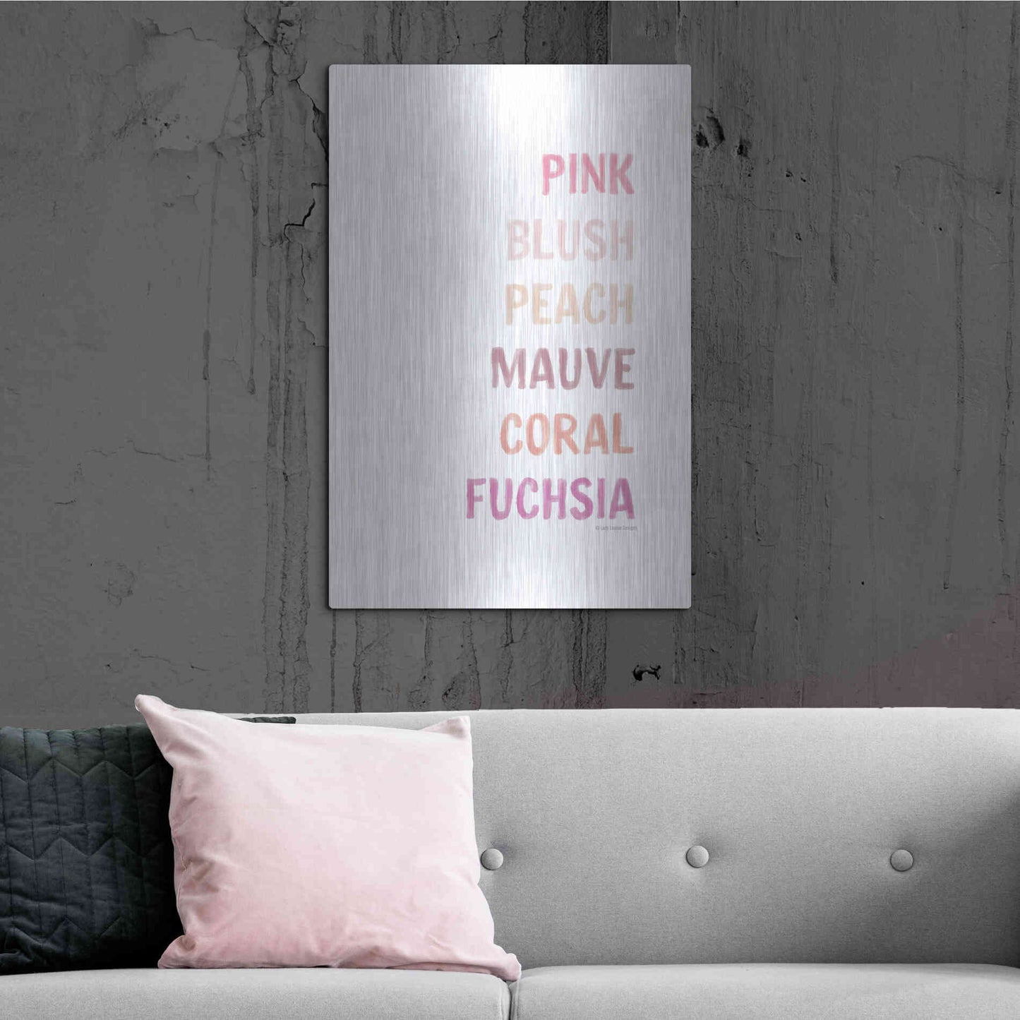 Luxe Metal Art 'Makeup Colors    ' by Lady Louise Designs, Metal Wall Art,24x36