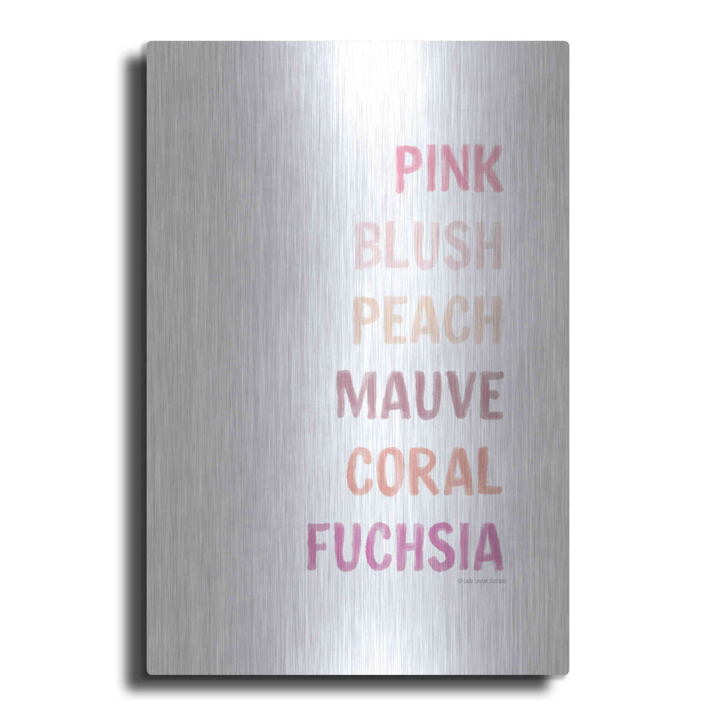 Luxe Metal Art 'Makeup Colors    ' by Lady Louise Designs, Metal Wall Art