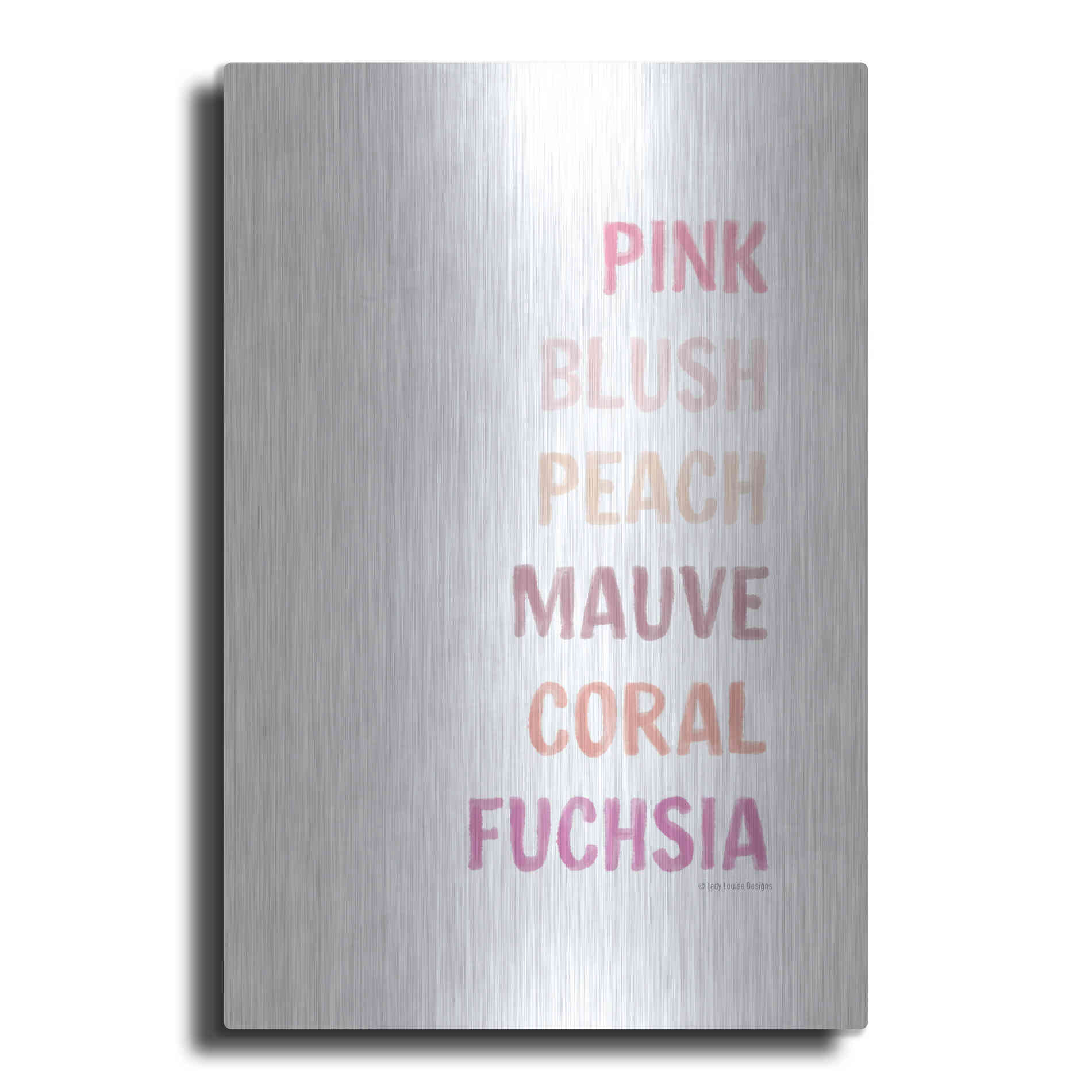 Luxe Metal Art 'Makeup Colors    ' by Lady Louise Designs, Metal Wall Art