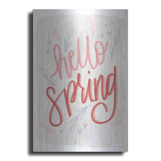 Luxe Metal Art 'Hello Spring' by Lady Louise Designs, Metal Wall Art