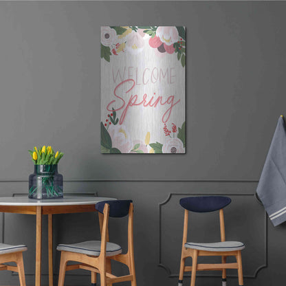 Luxe Metal Art 'Welcome Spring' by Lady Louise Designs, Metal Wall Art,24x36