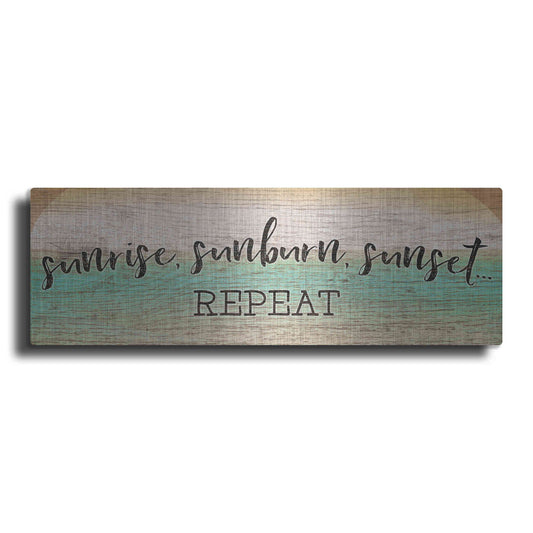 Luxe Metal Art 'Sunrise, Sunburn, Sunset, Repeat' by Cloverfield & Co, Metal Wall Art