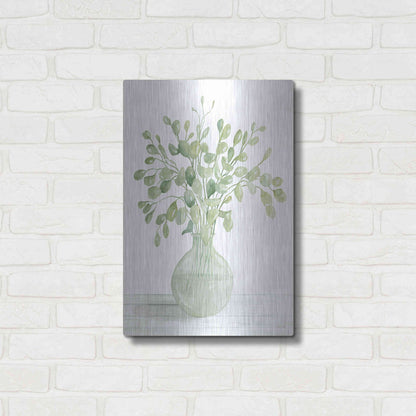 Luxe Metal Art 'Eucalyptus Beauty I' by Cindy Jacobs, Metal Wall Art,16x24