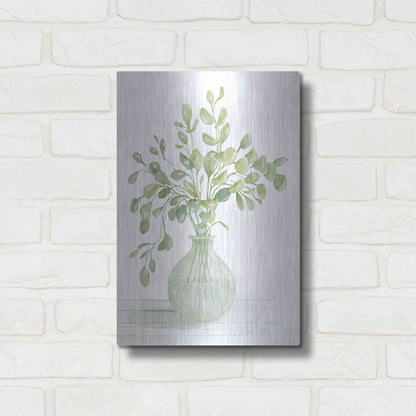 Luxe Metal Art 'Eucalyptus Beauty II' by Cindy Jacobs, Metal Wall Art,12x16
