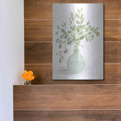 Luxe Metal Art 'Eucalyptus Beauty II' by Cindy Jacobs, Metal Wall Art,12x16