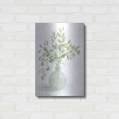 Luxe Metal Art 'Eucalyptus Beauty II' by Cindy Jacobs, Metal Wall Art,16x24