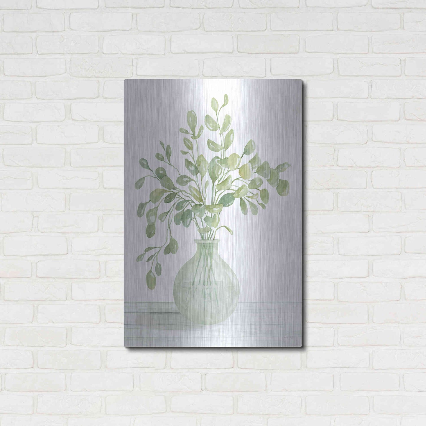 Luxe Metal Art 'Eucalyptus Beauty II' by Cindy Jacobs, Metal Wall Art,24x36