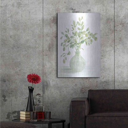 Luxe Metal Art 'Eucalyptus Beauty II' by Cindy Jacobs, Metal Wall Art,24x36