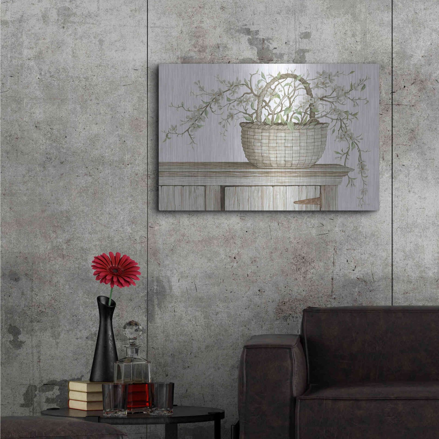Luxe Metal Art 'Apple Blossom Beauty I' by Cindy Jacobs, Metal Wall Art,36x24