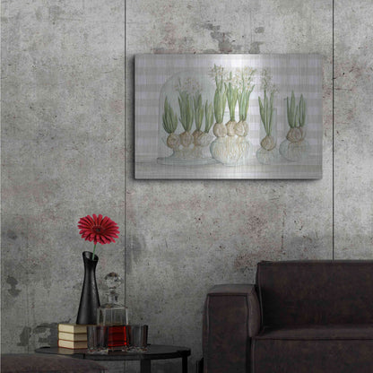 Luxe Metal Art 'Paperwhite Bulbs' by Cindy Jacobs, Metal Wall Art,36x24