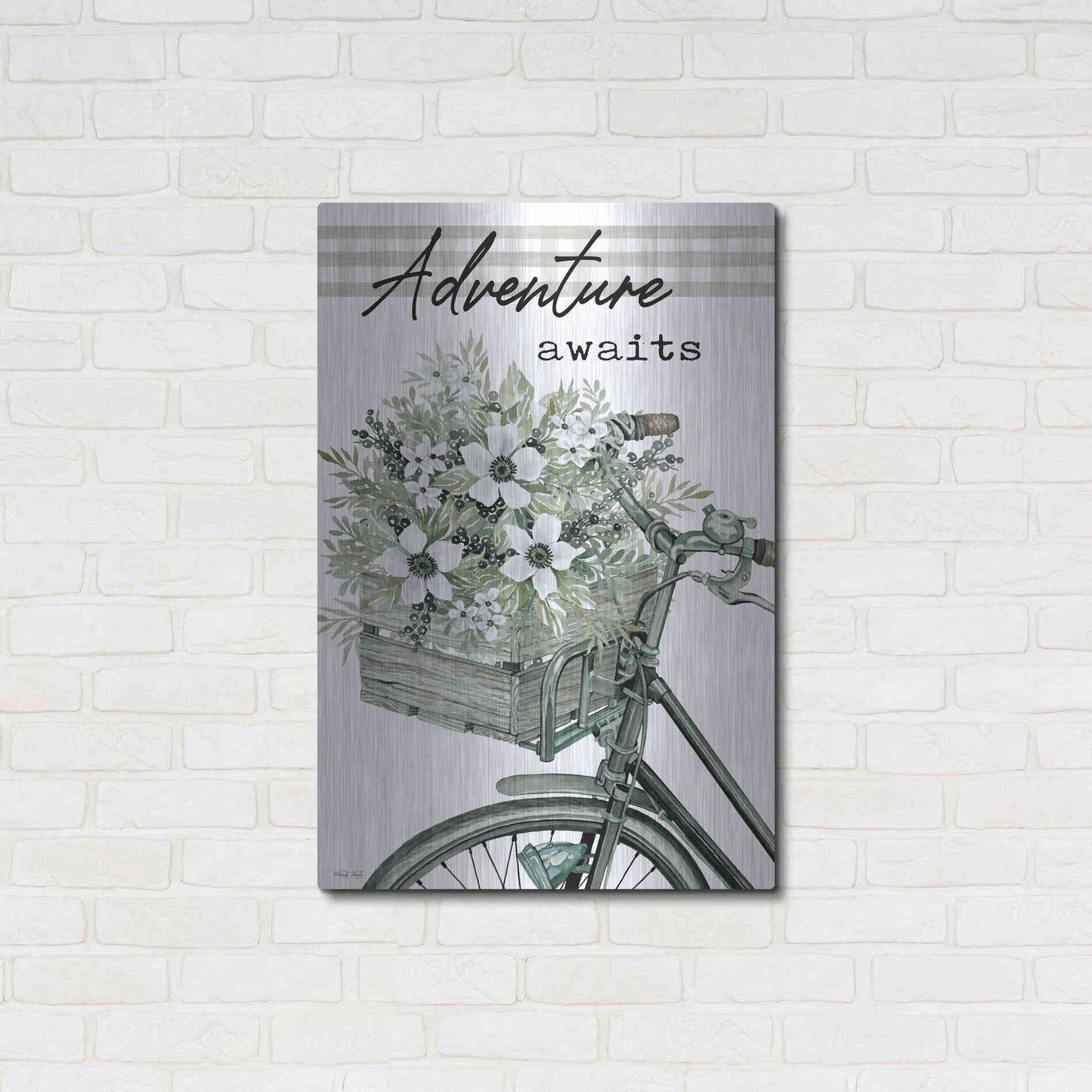 Luxe Metal Art 'Adventure Awaits 2' by Cindy Jacobs, Metal Wall Art,24x36