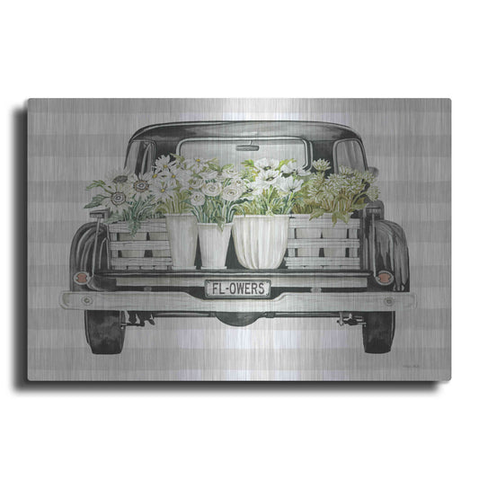 Luxe Metal Art 'Flower Lover's Truck' by Cindy Jacobs, Metal Wall Art