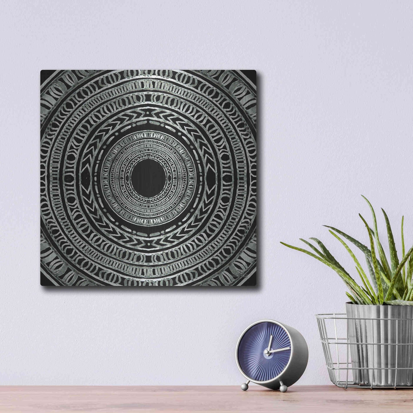 Luxe Metal Art 'Seeing Circles I' by Cindy Jacobs, Metal Wall Art,12x12