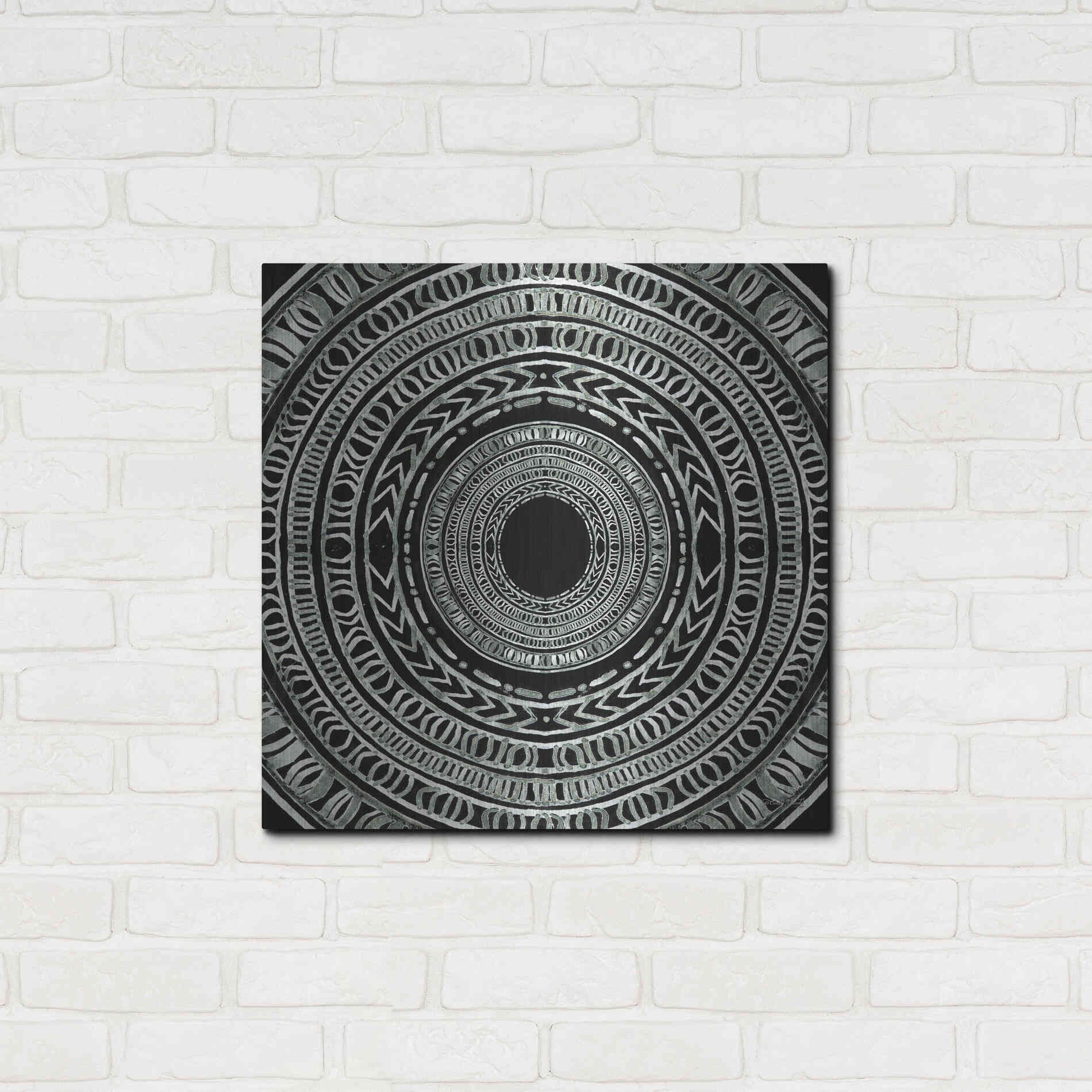 Luxe Metal Art 'Seeing Circles I' by Cindy Jacobs, Metal Wall Art,24x24