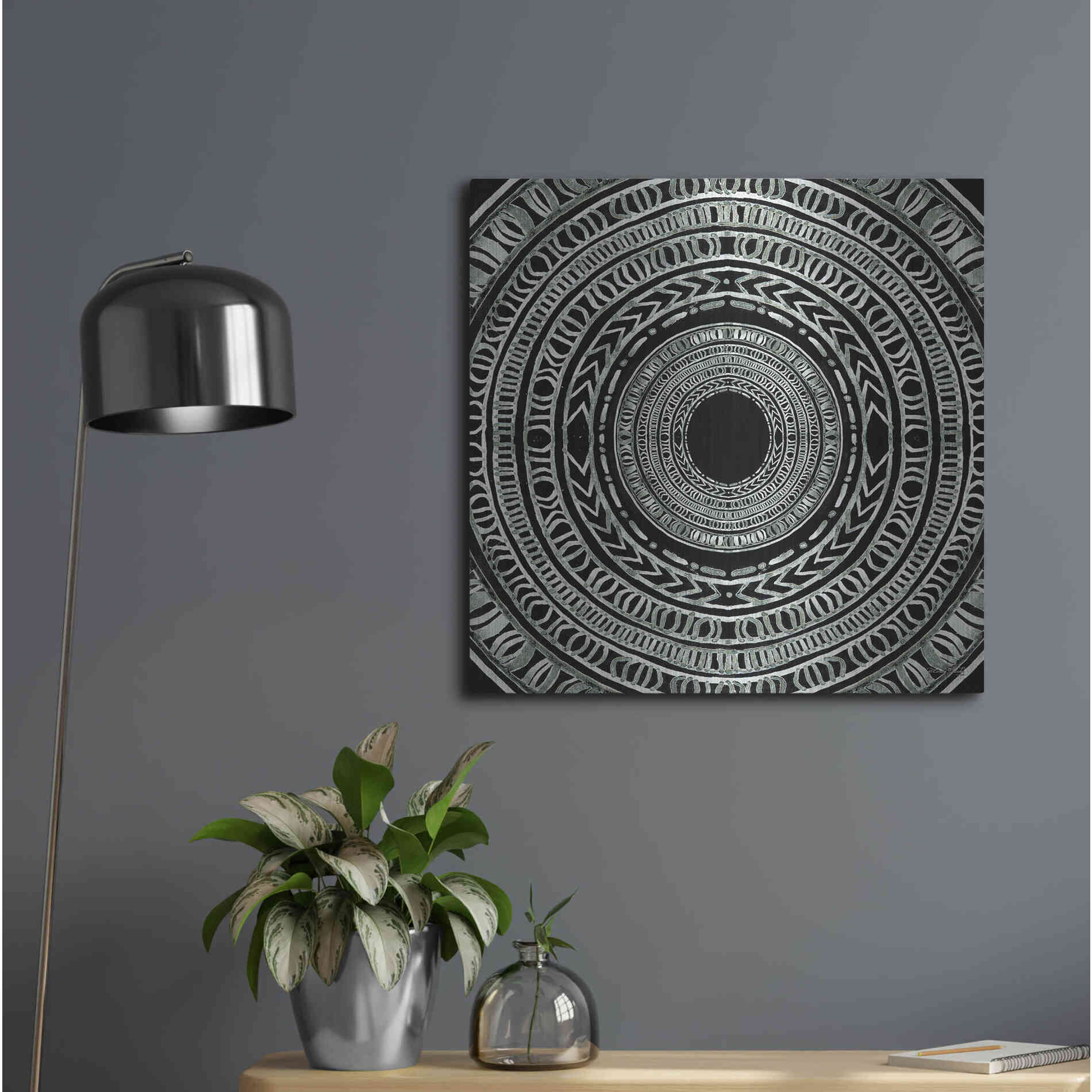 Luxe Metal Art 'Seeing Circles I' by Cindy Jacobs, Metal Wall Art,24x24