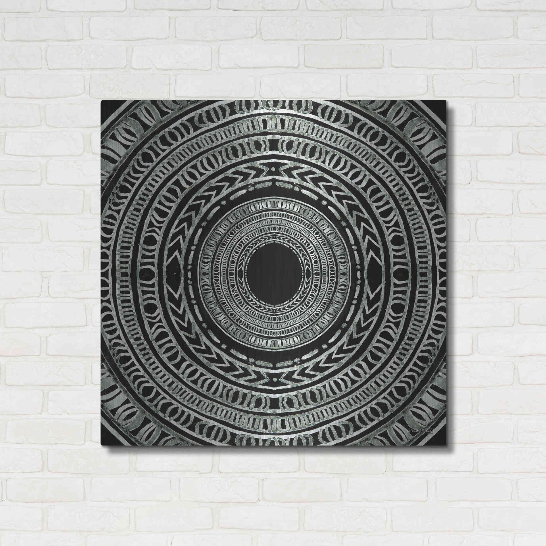 Luxe Metal Art 'Seeing Circles I' by Cindy Jacobs, Metal Wall Art,36x36