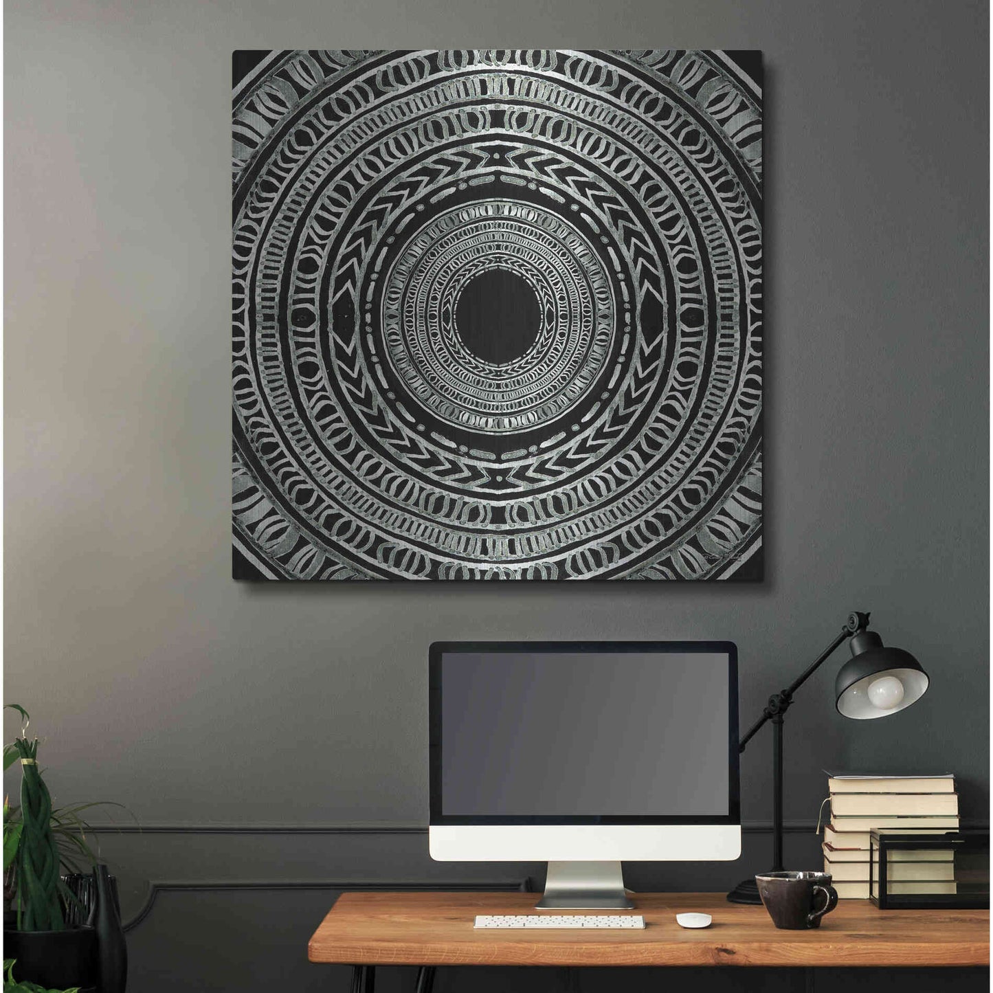 Luxe Metal Art 'Seeing Circles I' by Cindy Jacobs, Metal Wall Art,36x36