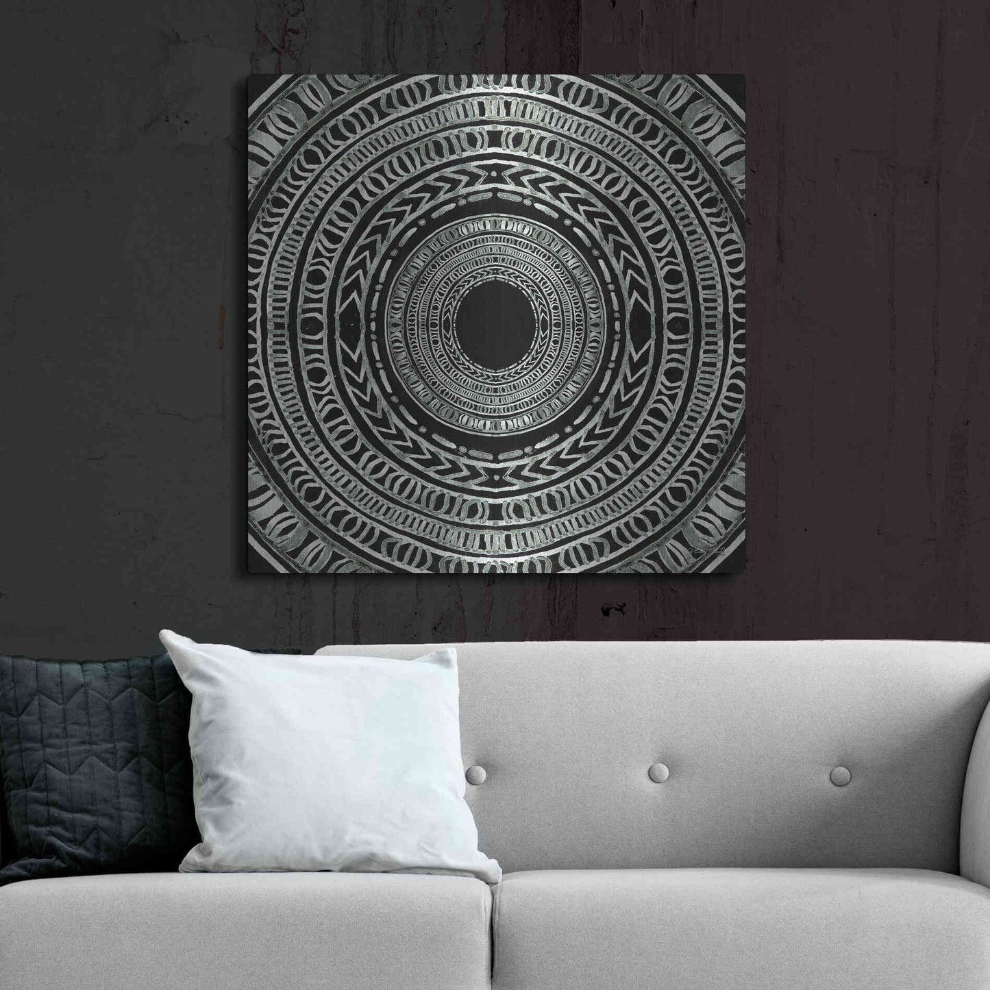 Luxe Metal Art 'Seeing Circles I' by Cindy Jacobs, Metal Wall Art,36x36