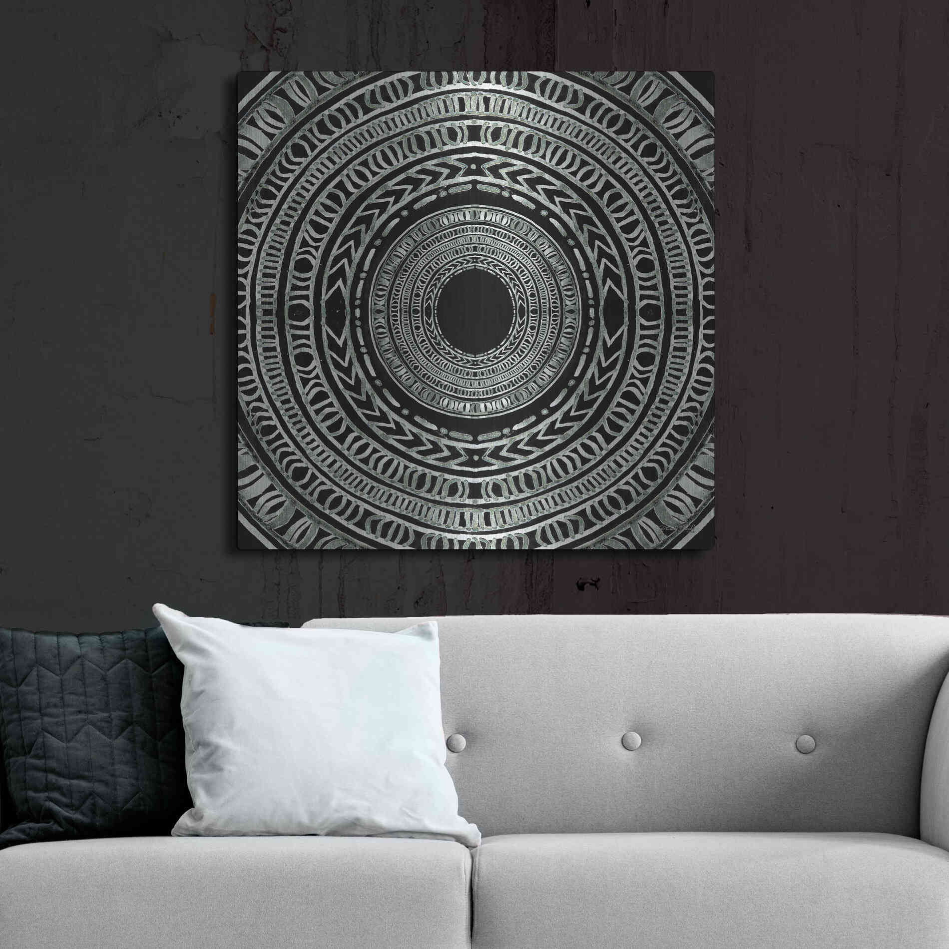 Luxe Metal Art 'Seeing Circles I' by Cindy Jacobs, Metal Wall Art,36x36