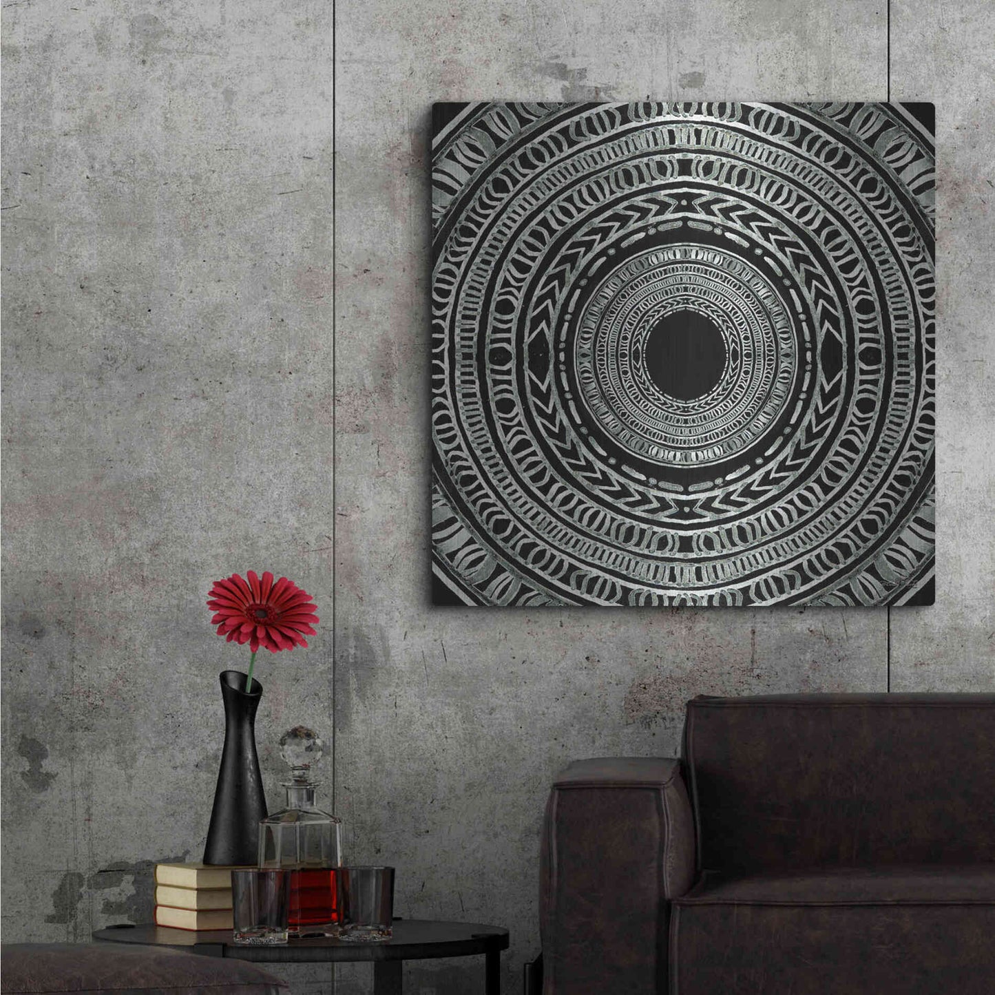 Luxe Metal Art 'Seeing Circles I' by Cindy Jacobs, Metal Wall Art,36x36
