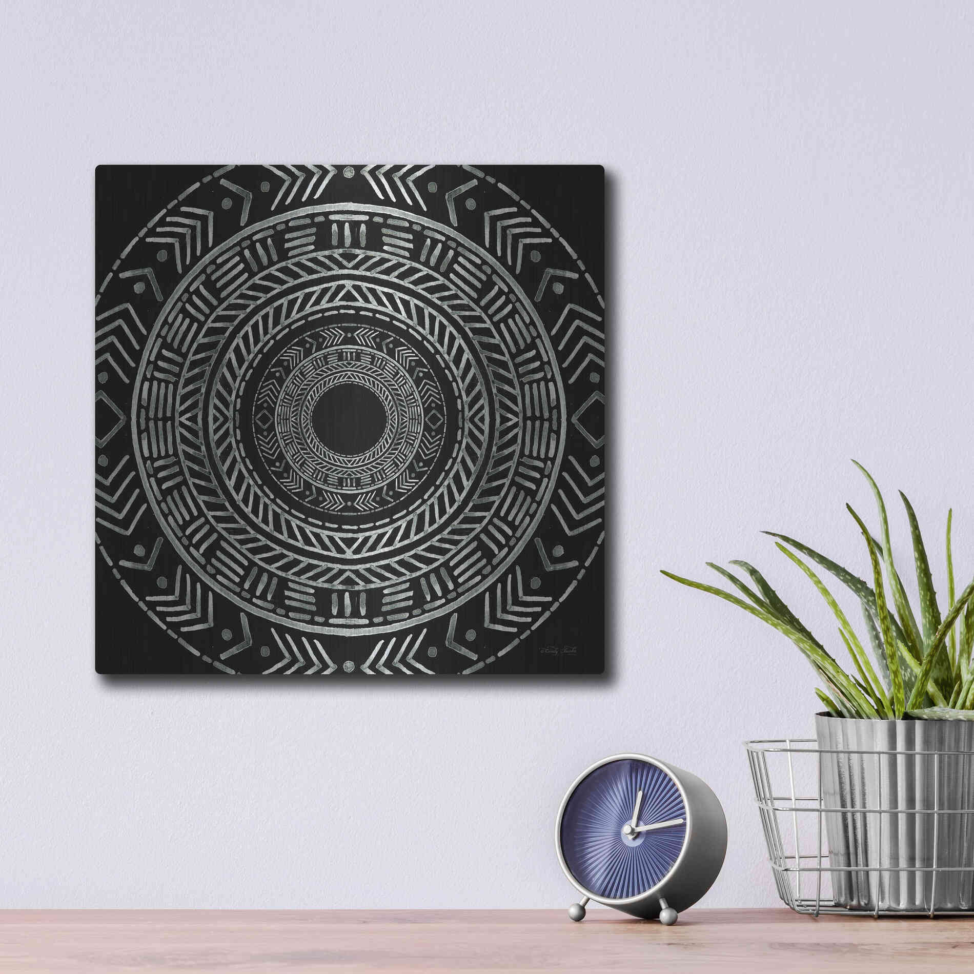 Luxe Metal Art 'Seeing Circles II' by Cindy Jacobs, Metal Wall Art,12x12