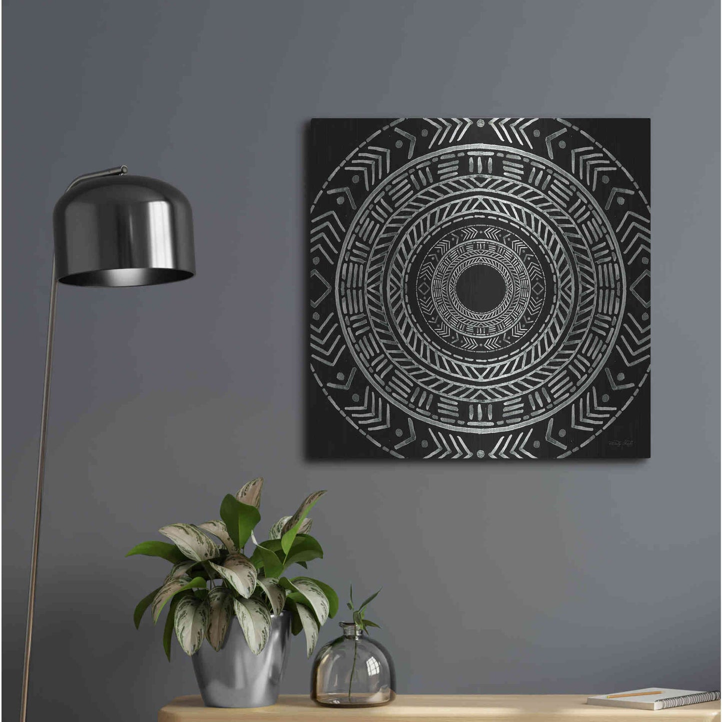 Luxe Metal Art 'Seeing Circles II' by Cindy Jacobs, Metal Wall Art,24x24