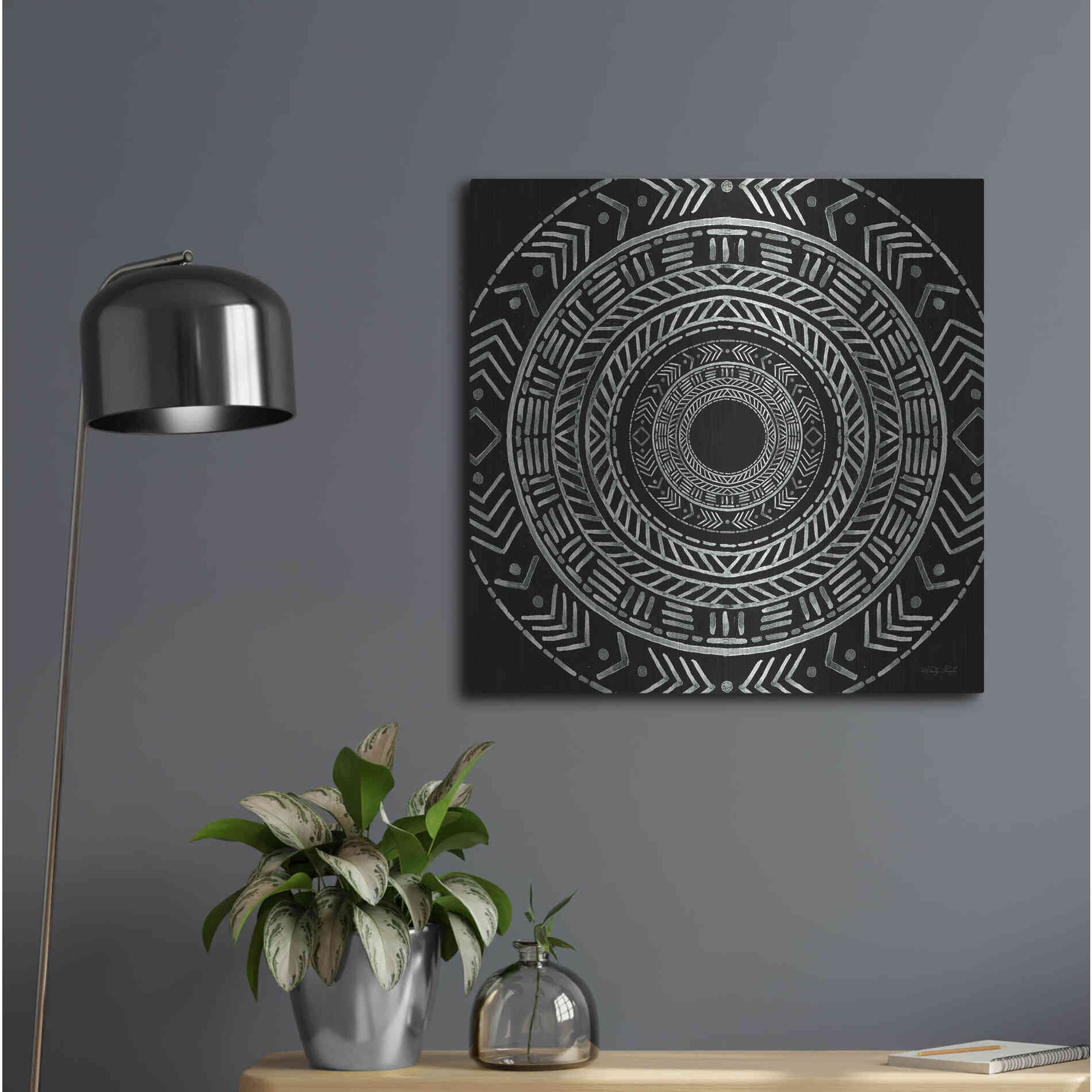 Luxe Metal Art 'Seeing Circles II' by Cindy Jacobs, Metal Wall Art,24x24