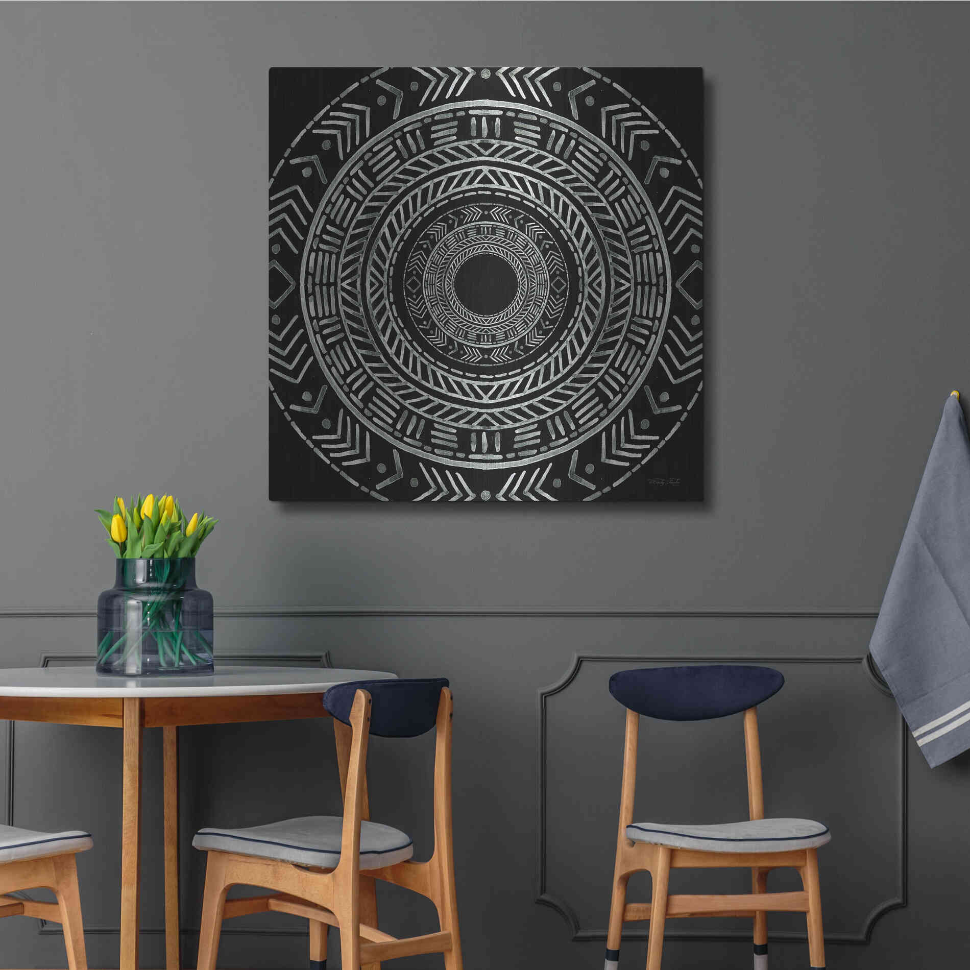 Luxe Metal Art 'Seeing Circles II' by Cindy Jacobs, Metal Wall Art,36x36