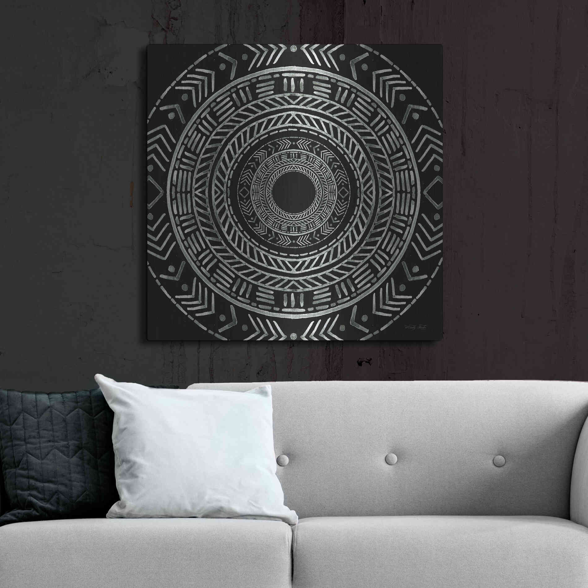 Luxe Metal Art 'Seeing Circles II' by Cindy Jacobs, Metal Wall Art,36x36