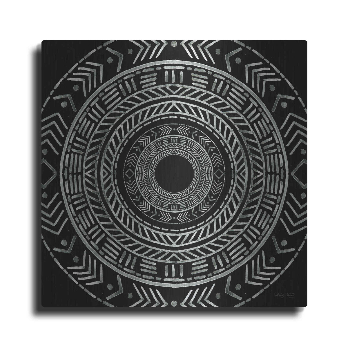 Luxe Metal Art 'Seeing Circles II' by Cindy Jacobs, Metal Wall Art