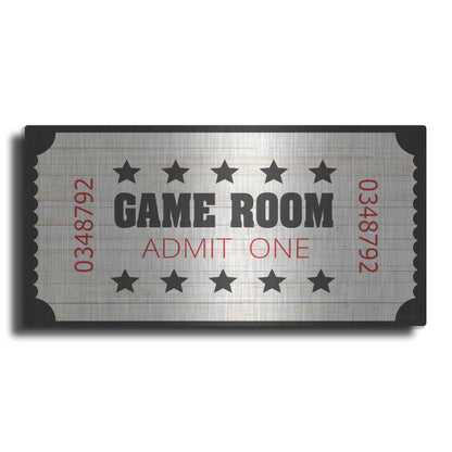 Luxe Metal Art 'Game Room Ticket' by Cindy Jacobs, Metal Wall Art