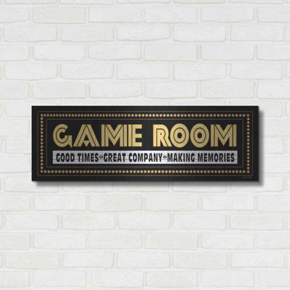 Luxe Metal Art 'Game Room Sign' by Cindy Jacobs, Metal Wall Art,36x12