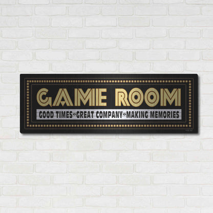 Luxe Metal Art 'Game Room Sign' by Cindy Jacobs, Metal Wall Art,48x16