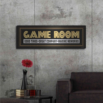 Luxe Metal Art 'Game Room Sign' by Cindy Jacobs, Metal Wall Art,48x16