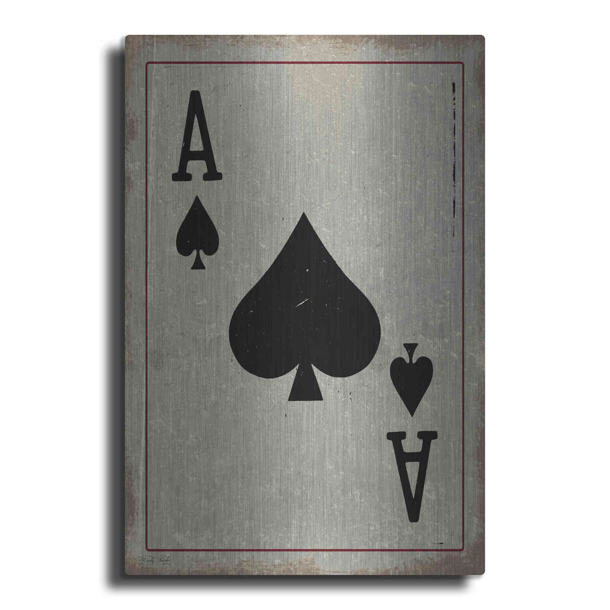 Luxe Metal Art 'Ace of Spades' by Cindy Jacobs, Metal Wall Art