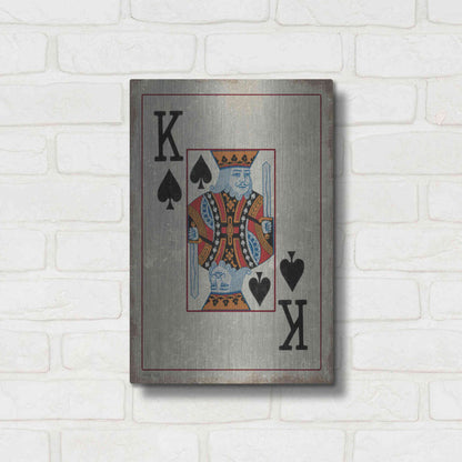 Luxe Metal Art 'King of Spades' by Cindy Jacobs, Metal Wall Art,12x16