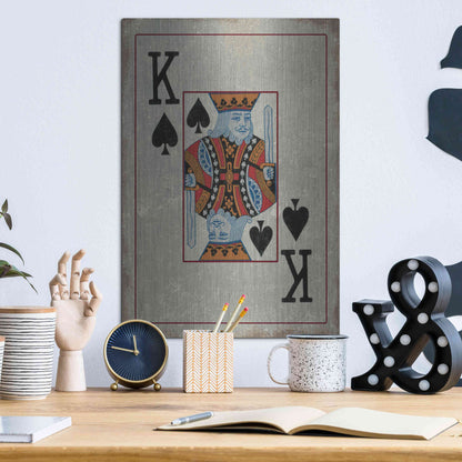 Luxe Metal Art 'King of Spades' by Cindy Jacobs, Metal Wall Art,12x16