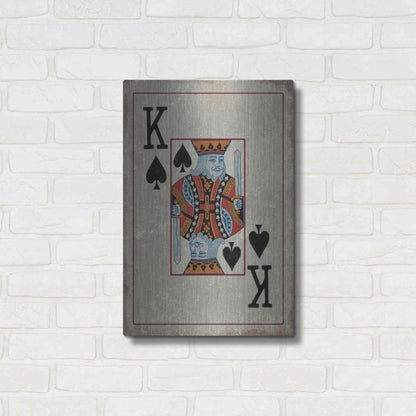 Luxe Metal Art 'King of Spades' by Cindy Jacobs, Metal Wall Art,16x24