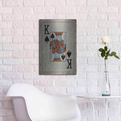 Luxe Metal Art 'King of Spades' by Cindy Jacobs, Metal Wall Art,16x24