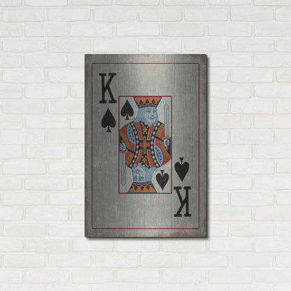 Luxe Metal Art 'King of Spades' by Cindy Jacobs, Metal Wall Art,24x36
