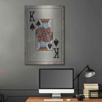 Luxe Metal Art 'King of Spades' by Cindy Jacobs, Metal Wall Art,24x36