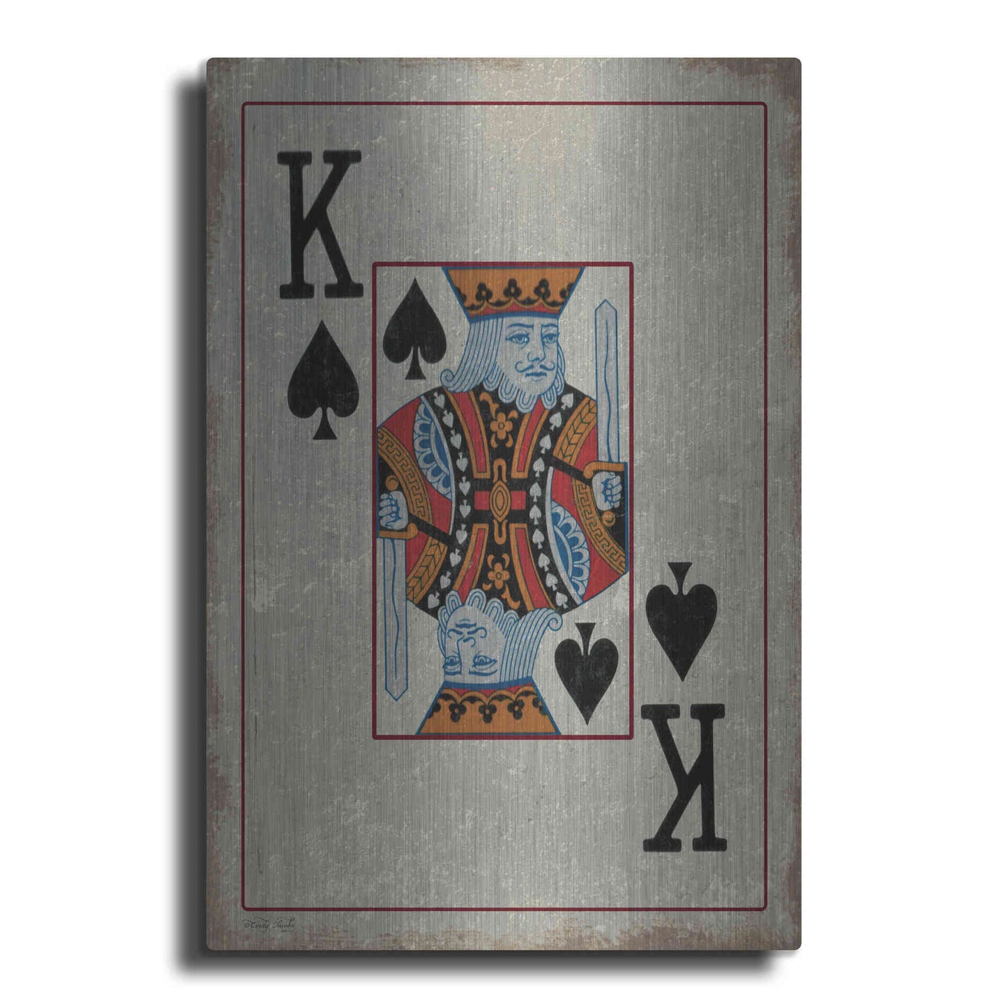 Luxe Metal Art 'King of Spades' by Cindy Jacobs, Metal Wall Art
