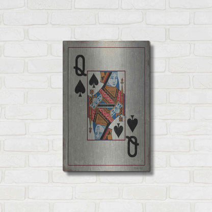 Luxe Metal Art 'Queen of Spades' by Cindy Jacobs, Metal Wall Art,16x24