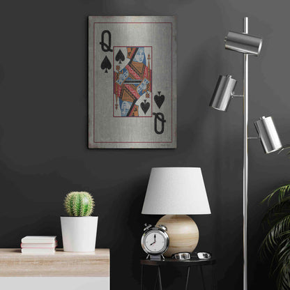 Luxe Metal Art 'Queen of Spades' by Cindy Jacobs, Metal Wall Art,16x24