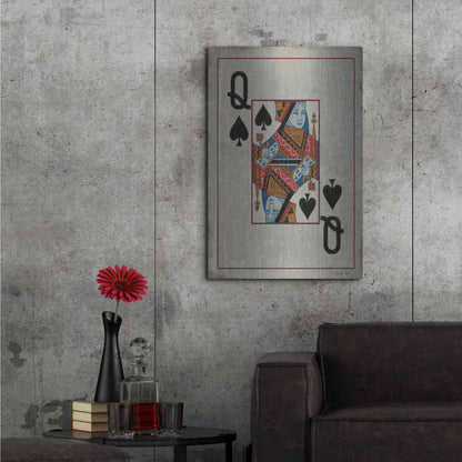 Luxe Metal Art 'Queen of Spades' by Cindy Jacobs, Metal Wall Art,24x36