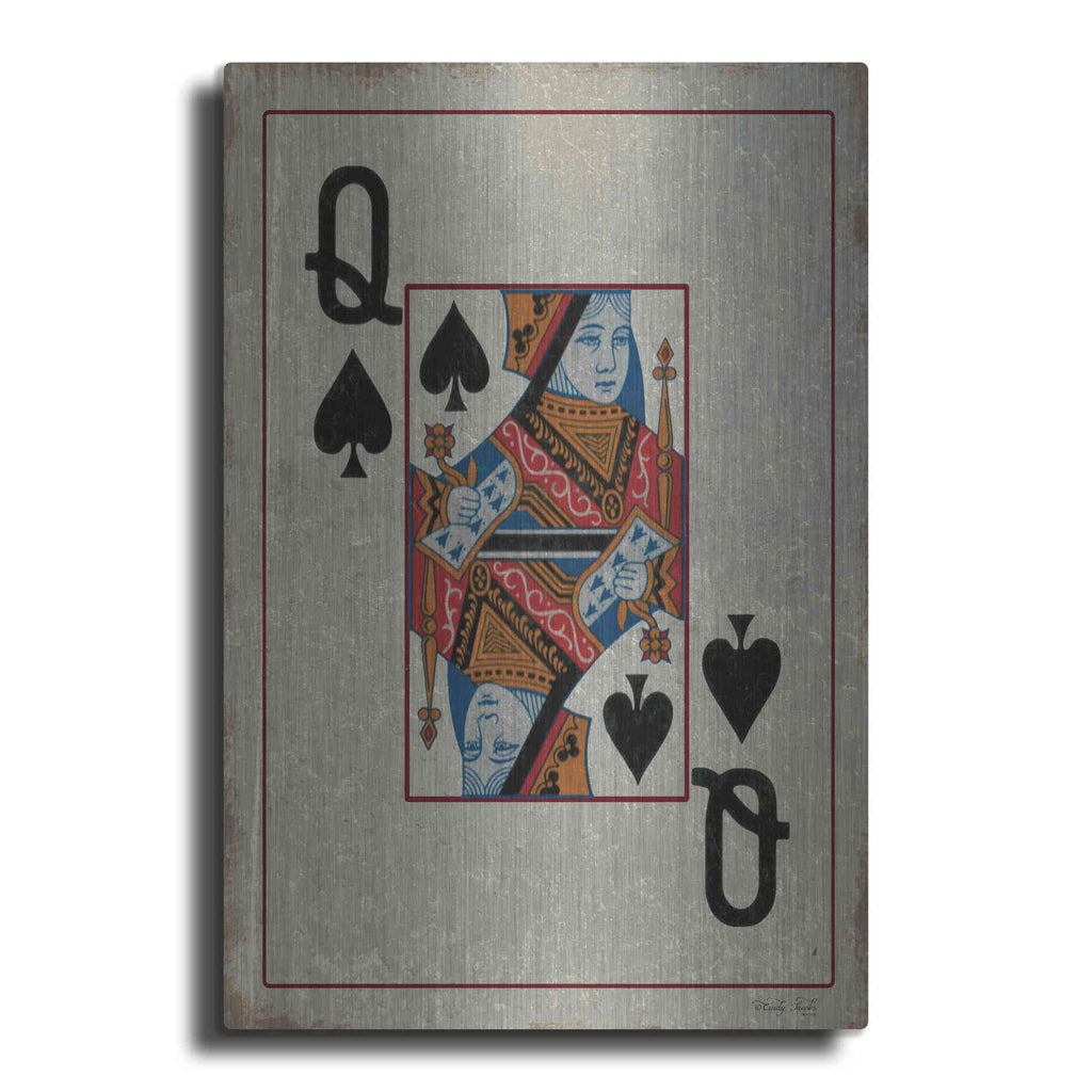 Luxe Metal Art 'Queen of Spades' by Cindy Jacobs, Metal Wall Art