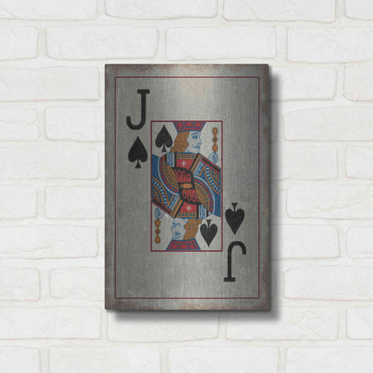 Luxe Metal Art 'Jack of Spades' by Cindy Jacobs, Metal Wall Art,12x16