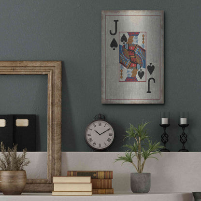 Luxe Metal Art 'Jack of Spades' by Cindy Jacobs, Metal Wall Art,12x16
